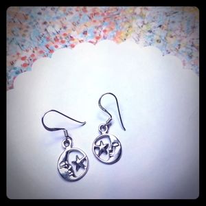 Sterling Silver Moon Stars Earrings with Gift Box